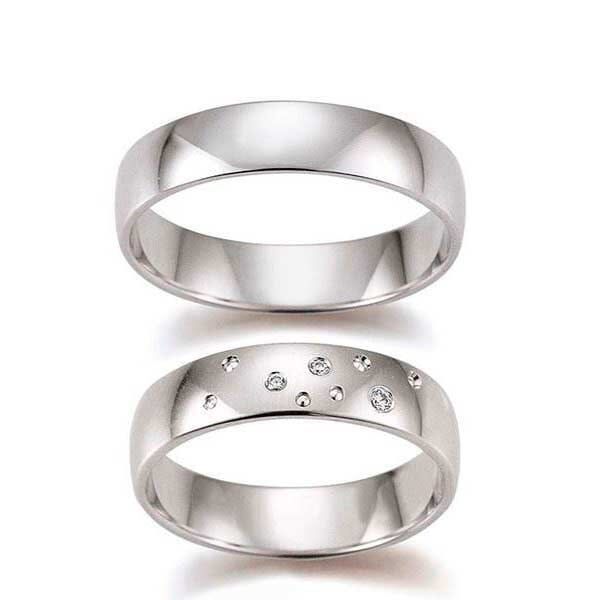 Gifteringer i hvitt gull 14 kt, 5 mm. GERSTNER - 28264